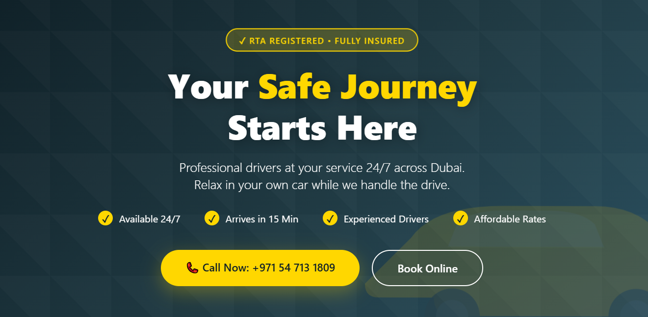 Professional Chauffeur Service – Your Car, Our Expert